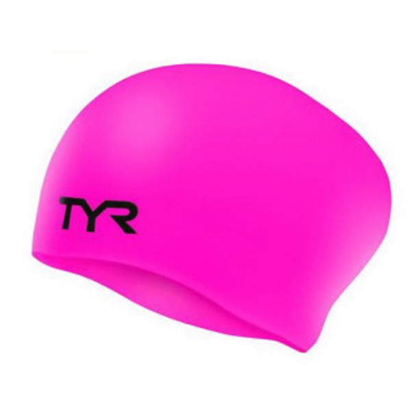 Шапочка для плавання TYR Long Hair Wrinkle Free Silicone Cap, Fl.Pink