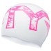 Шапочка для плавання TYR Pink Silicone Swim Cap, White/Pink