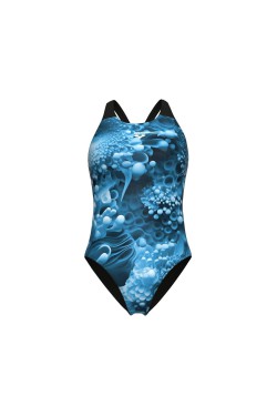 Купальник Arena BLUE FLOWERS SWIMSUIT V BACK (009027-850)
