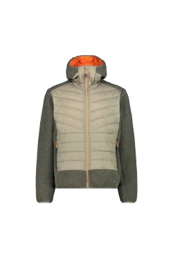 Куртка спорт. CMP JACKET HYBRID FIX HOOD GRID PO (34P1817-E663)