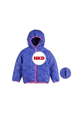 Стеганая куртка для девочки NKD, blau